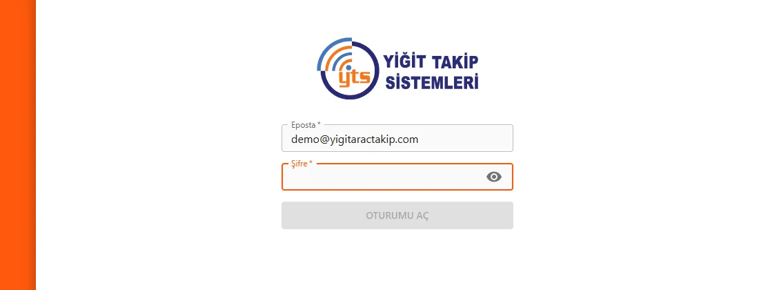 1. Giriş ekranı
