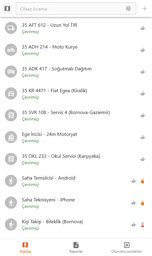 Telefon görünümü